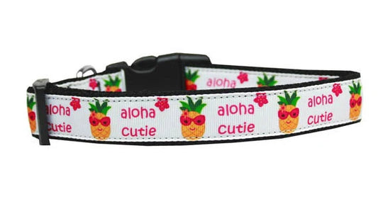 Pet Dog & Cat Nylon Collar "Aloha Cutie"